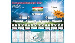The rescheduled tournament gets underway in 2021 in rome on june 11 and runs through to sunday, july 11. Uefa European Championship 2021 Wall Calendar With Sticker Football Calendar With Logo Printed As Promotional Items Promotional Items