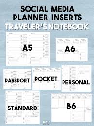 Don't forget to check out the rest of my free organizing printables. Social Media Planner Inserts Free Printable For Traveler S Notebooks And Planners 3 Years Apart
