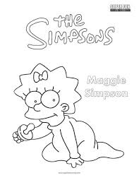 All children like crafts and activities at home, such as. Maggie Simpson The Simpsons Coloring Page Super Fun Coloring