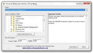 Gba, gc, pc, ps2, xbox. Universal Widescreen Patcher Need For Speed Underground 2 Modding Tools