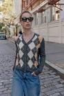 ARGYLE KNIT CARDIGAN Zara