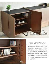 楽天市場 クーポン配布中 サイドボード 幅75 木製 ウォールナット リビングボード 収納家具 フリーボード 脚付き モダン リビング収納 キッチン収納 玄関収納 日本製 電話台 ダックス台 c スタイル 楽天市場店 リビング モダン リビングボード 収納家具