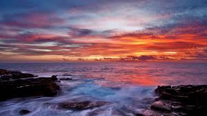 Öffnen sie ihre galerie oder fotos app und klicken sie auf den „download ordner mit heruntergeladene bilder. Download Wallpaper 1920x1080 Sea Sky Sunset Clouds Rocks Surf Full Hd 1080p Hd Background Water Sunset Seascape Photography Sunset