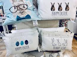 Rae Dunn New Releases On Instagram Nmp New Easter Pillows And One Re Release Now Circulating At Homegoods Retail 16 9 In 2020 Rae Dunn Rae Dunn Collection Dunn