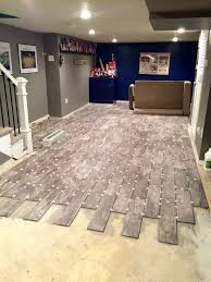 Basement Flooring Renovation Eclectically Grey Wood Look Tile Basement Flooring Tile Floor Basement Remodeling