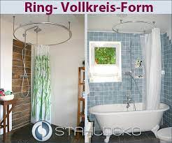 Mit anderen worten:sie können sie problemlos bei jeder duschstange mit einem durchmesser von bis zu 25 mm verwenden. Vollkreis Duschvorhangstange Als Ring Gebogen Fur Dusche Und Badewanne Shop