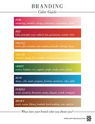 Branding Color Guide Branding Color Psychology Words
