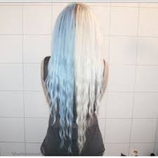 Black And Blonde Split Dye Hair Guy I Love These Colors Hello Unicorns I Have Split Dyed Hair Half And Half What Do You Guys Think Of S Half Colored Hair Split Dyed Hair Hair Color Pastel