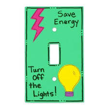 Save Energy Light Switch Plate Light Bulb 1 Lightning Bolt Save Energy Save Energy Light Switch Energy