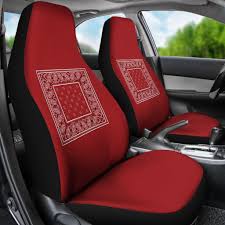Classic Red Bandana Car Seat Covers From The Bandana Blanket Company Lots Or Colors 3 Designs Matching Floor Mat Car Seats Car Seat Cover Sets Carseat Cover