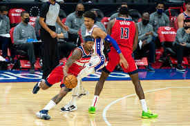 Meek mill received a wild ovation when he rang the ceremonial bell. Gators In Nba Sixers Top Wizards Despite Beal S Record Tying 60 Points