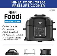 Slow cookers are renowned for their ease of use. Amazon Com Ninja Op302 Foodi 9 In 1 Pressure Broil Dehydrate Slow Cooker Air Fryer And More With 6 5 Quart Capacity And 45 Recipe Book And A High Gloss Finish Kitchen Dining