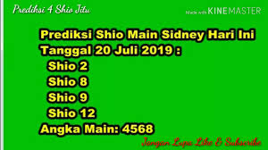 Prediksi Shio Main Sidney Hari Ini Tanggal 20 Juli 2019 Youtube
