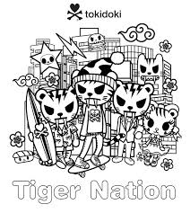 The best free tokidoki coloring page images download from. Tiger Nation Crew Tokidoki Coloring Page Free Printable Coloring Pages For Kids