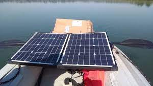 This battery is light to carry in your boat. 100 Watt Solar Powered Boat Youtube