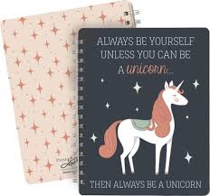 Always Be Yourself Unless You Can Be A Unicorn Book Always Be A Unicorn Spiral Notebook By Pbk Front Cover Designs Cover Design Unicorn