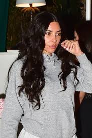 Kim kardashian long wavy dark mocha brunette hairstyle. Kim Kardashian Goes Makeup Free In Sweats Pics Hollywood Life