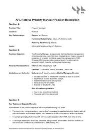 I had an email to let me know about a job opportunity and after a chat and a video interview that seemed to go really well, i was offered an. Job Description Of Property Manager Apl Property