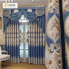 The next step is to properly hang the panels. Dihin Home Brown Embroidered Blue Valance Blackout Curtains Grommet Window Curtain For Living Room 52x84 Inch 1 Panel Curtains Living Room Curtains Grommet Curtains