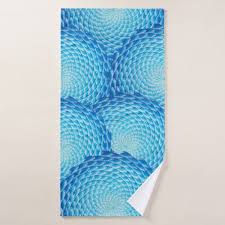 Shades Of Blue Mandala Bath Towel Zazzle Com Blue Towels Custom Towel Bath Towels