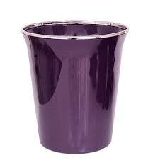 Nice modern sleek design small 10 inch tall purple trash can wastebasket. Regal Purple Trash Can Purple Garbage Can