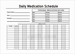 38 bright med chart blank pdf