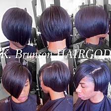 Smooth bob hairstyle with bangs for black women. Great Ideas 23 Bob Haircut With Bangs Black Girl