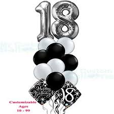 Pick from our selection of rose gold, gold, or silver foil number balloons and letter for birthday balloons, number balloons, foil balloons, balloon garlands, and more. My Custom Balloons 18th Big Number Birthday Balloon Bouquet Delivery