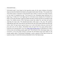 Practice the speech repeatedly from the speaking outline. Informative Essay Outline Sample Writing An Informative Essay Outline