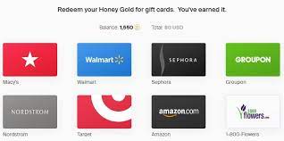 When you make your first purchase with honey you will receive a welcome bonus of $5 in honey gold , which puts you halfway to the minimum withdrawal of $10 or 1000 points. Honey Extension Made Me 50 In Gift Cards One Fine Wallet