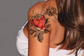 Black And Red Flower Tattoo Sleeve Sabella Geometric Black And Red Rose Temporary Tattoo Sleeve Tattoos Beautiful Flower Tattoos Vintage Tattoo Sleeve