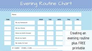 Kids Evening Routine Checklist With Free Printable