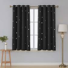 Deconovo Blackout Curtains Raindrops Printed Thermal Insulated Light Blocking 100 Polyester 2 Panels Deconovo