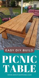 Diy Extra Large Modern Picnic Table It S A Mother Thing In 2020 Diy Picnic Table Picnic Table Picnic Table Plans