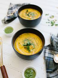Recipes Butternut Squash Soup With Pesto The Effortless Chic Butternut Squash Soup Squash Soup Butternut Squash