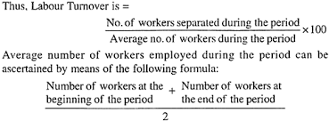 Measurement Of Labour Turnover