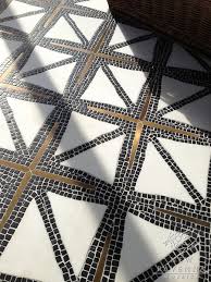 Black And Gold Tiles Black Gold And White Tile Mosaic Mosaic Flooring