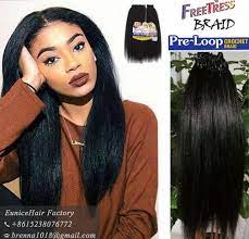 Freetress Synthetic Braid Pre Looped Yaki Braids 100 Goodkinky Straight Hair Ex Crochet Hair Styles Freetress Crochet Braids Straight Hair Crochet Hair Styles