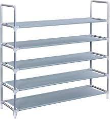 48high x 49 wide x 6deep. Amazon Com Songmics 5 Tiers Utility Steel Shoe Rack Shoe Storage Organizer Cabinet Tower Stackable Shelves Holds 25 Pairs Of Shoes 39 4 X 11 1 X 36 3 Inches Gray Ulsr05g Furniture Decor