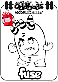 Oddbods Colouring Sheet Fuse Kids Coloring Books Coloring Books Coloring For Kids