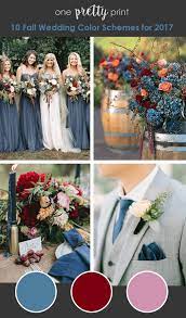 10 Amazing Wedding Color Palettes For Fall Blue Fall Wedding Wedding Colors Wedding Colors Blue