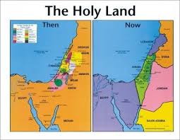 image holy land then and now bible wall map bible