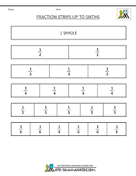 Printable Fraction Strips