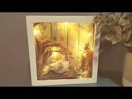 Dollar Tree Diy Led Light Up Shadow Box Super Cute Easy Youtube