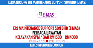 The maintenance and support services will cover the following. Erl Maintenance Support Sdn Bhd E Mas Kerja Kosong Kerajaan