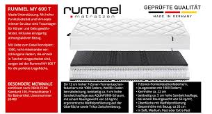 60, matratze mit viscoelastischem kaltschaumkern, 6cm. Rummel My 600 T Taschenfederkern Matratze Alles Zum Schlafen