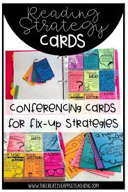 Conferencing With Comprehension Fix Up Strategy Cards The Creative Apple Teaching Resources Reading Classroom Reading Workshop 3rd Grade Reading