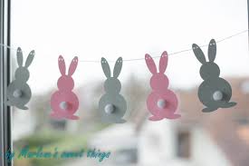 Last Minute Osterdekoration Hasen Girlande Marlenes Sweet Things Osterdekoration Basteln Ideen Ostern Girlanden Basteln