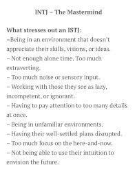 Intj Stressors Mistyped As Istj Istj Personality Intj Intj Personality