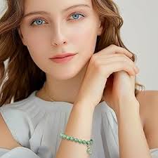 Amazon.com: COLORFUL BLING Natural Stone Love Heart Beaded Crystal Strand  Adjustable Dangling Bracelet With Meaningful Card Inspirational Religious  Gifts for Women Jewelry Relief Anxiety-Green: Clothing, Shoes & Jewelry